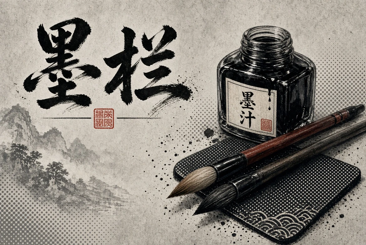 墨栏线条与色彩